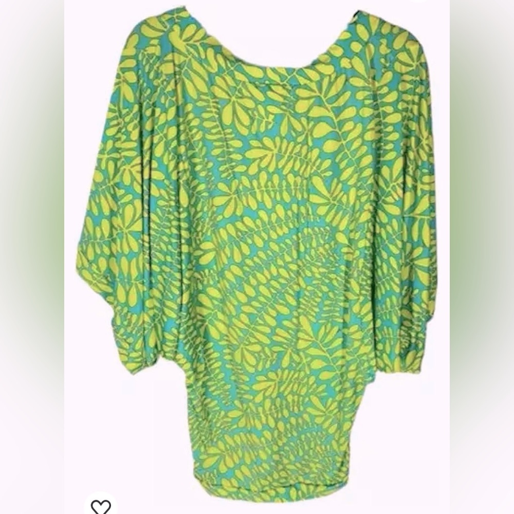 Trina Turk Trellis Swim/Beach Spa Collection Coverup Top Blue/Green Size M NWOT - Picture 12 of 14